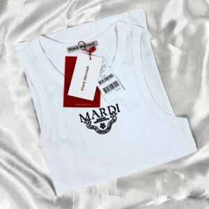 MARDI TANK RACER WHITE BLACK